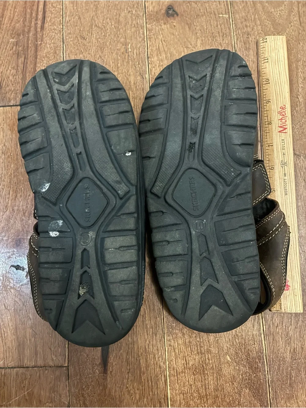 US Size 10 Men's Skechers Brown Leather Outdoor Sandals
